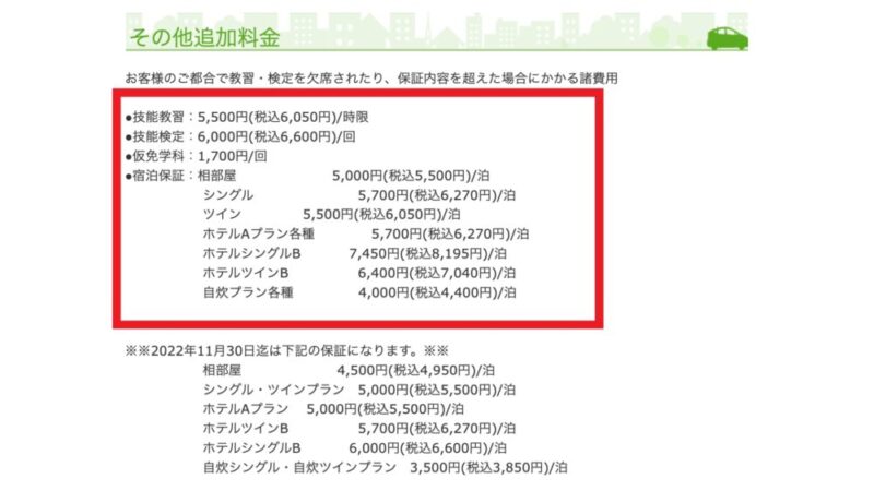 免許合宿ライブ保証内容確認方法手順4